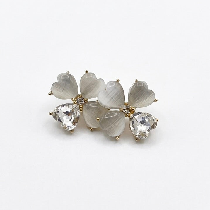 Twin Heart Stud Earrings