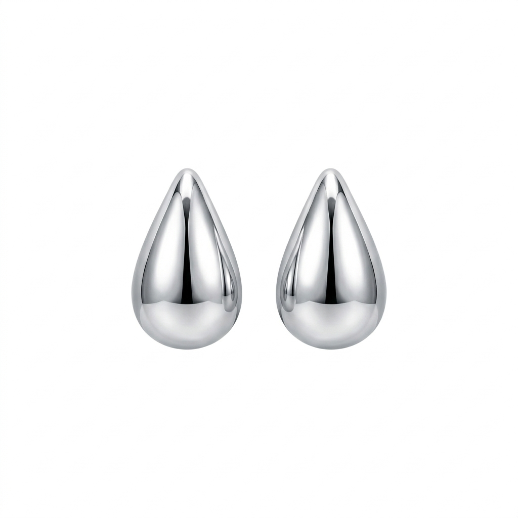Liquid Silver Teardrops